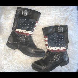 Distressed Moto Boots